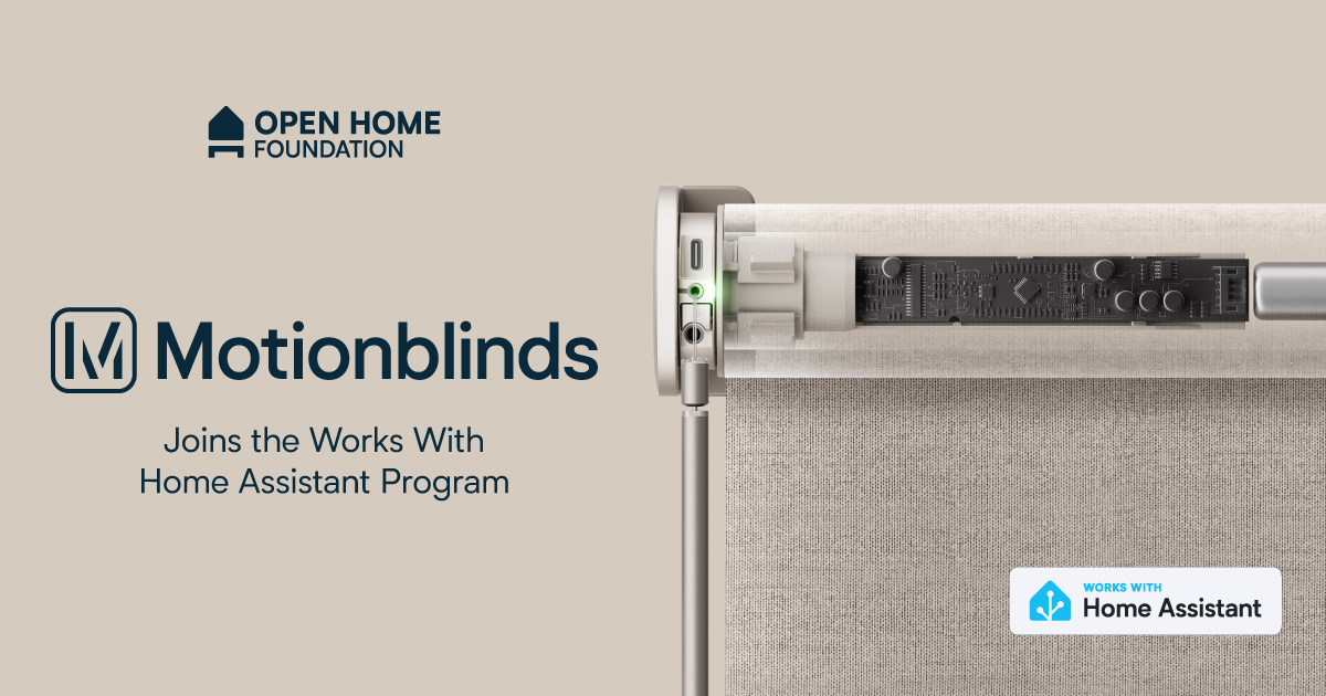 Motionblinds joins Works with Home Assistant