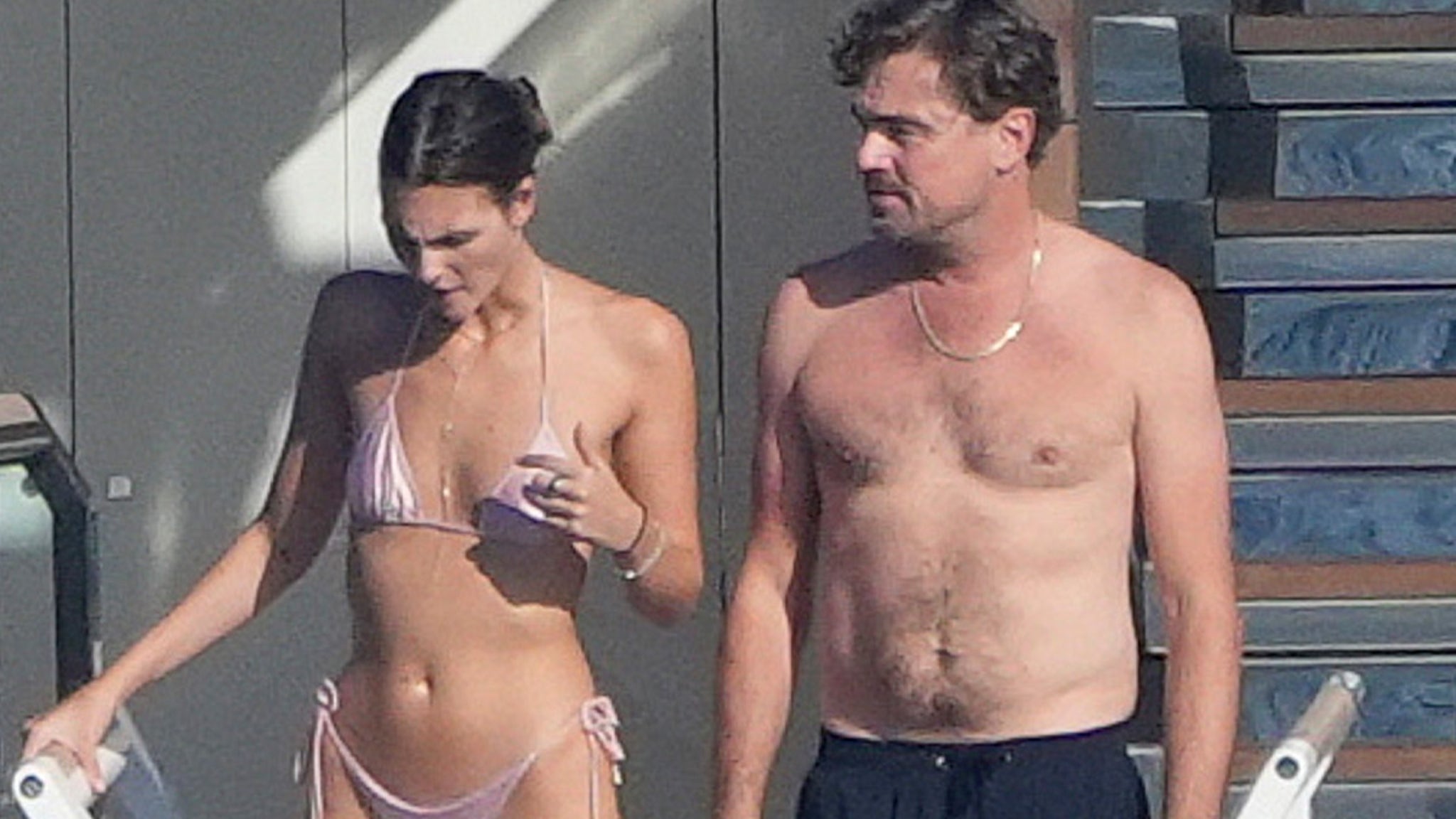 Leonardo DiCaprio & Vittoria Ceretti Take a Dip Off Yacht in Saint-Tropez