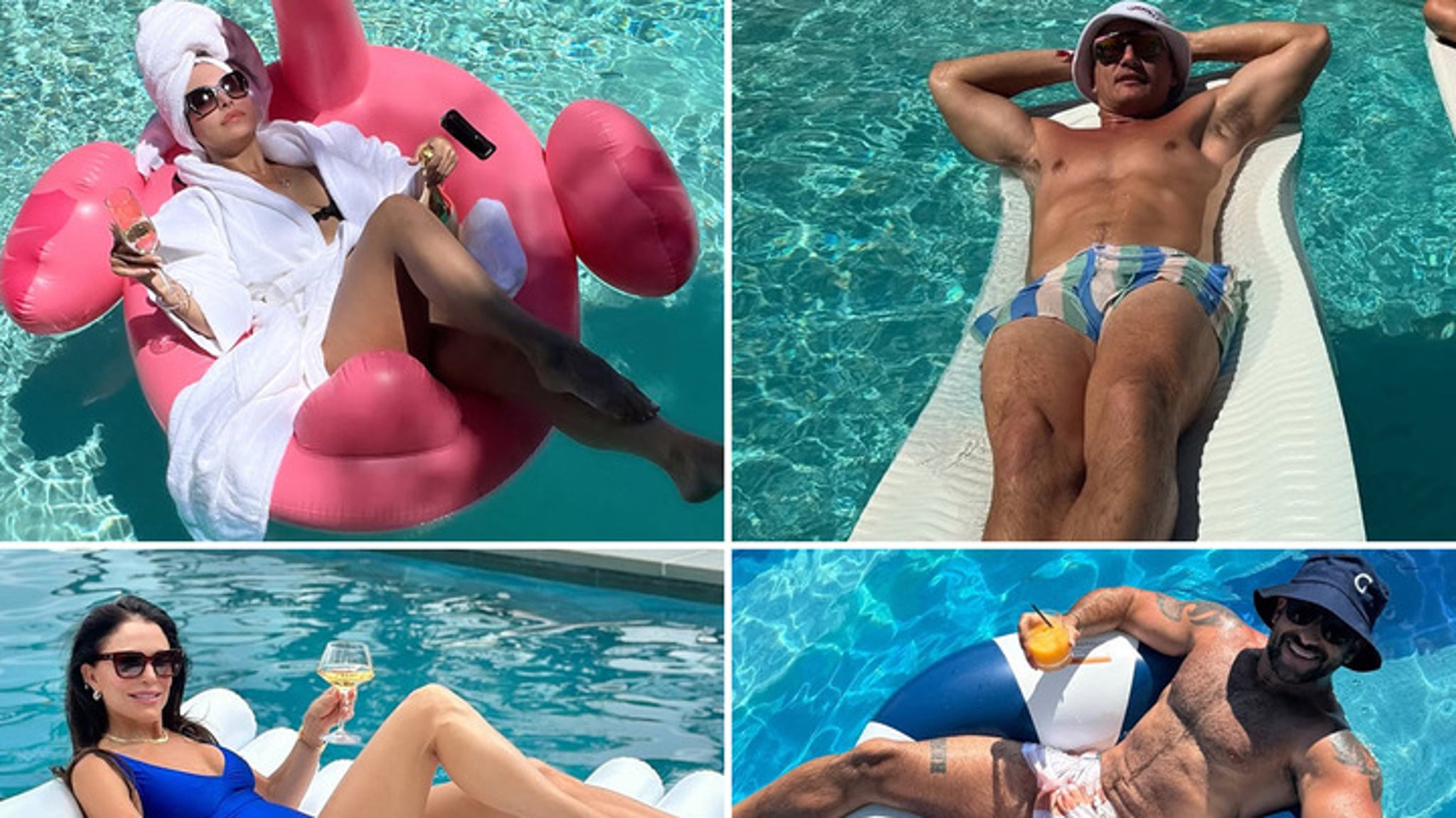 Swimming Pool Stars — Celebs Floating Away