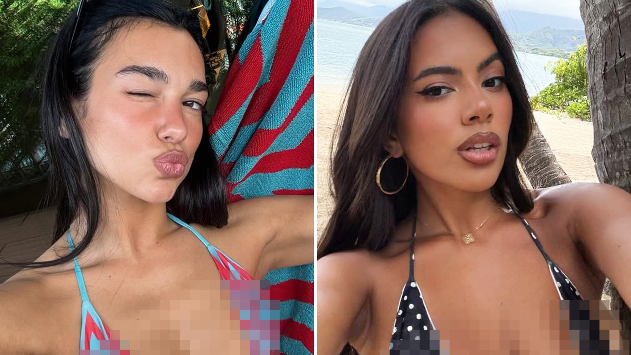 Dua Lipa vs. Adelaine Morin Who’d You Rather?! (Teeny Tiny Bikinis Edition)
