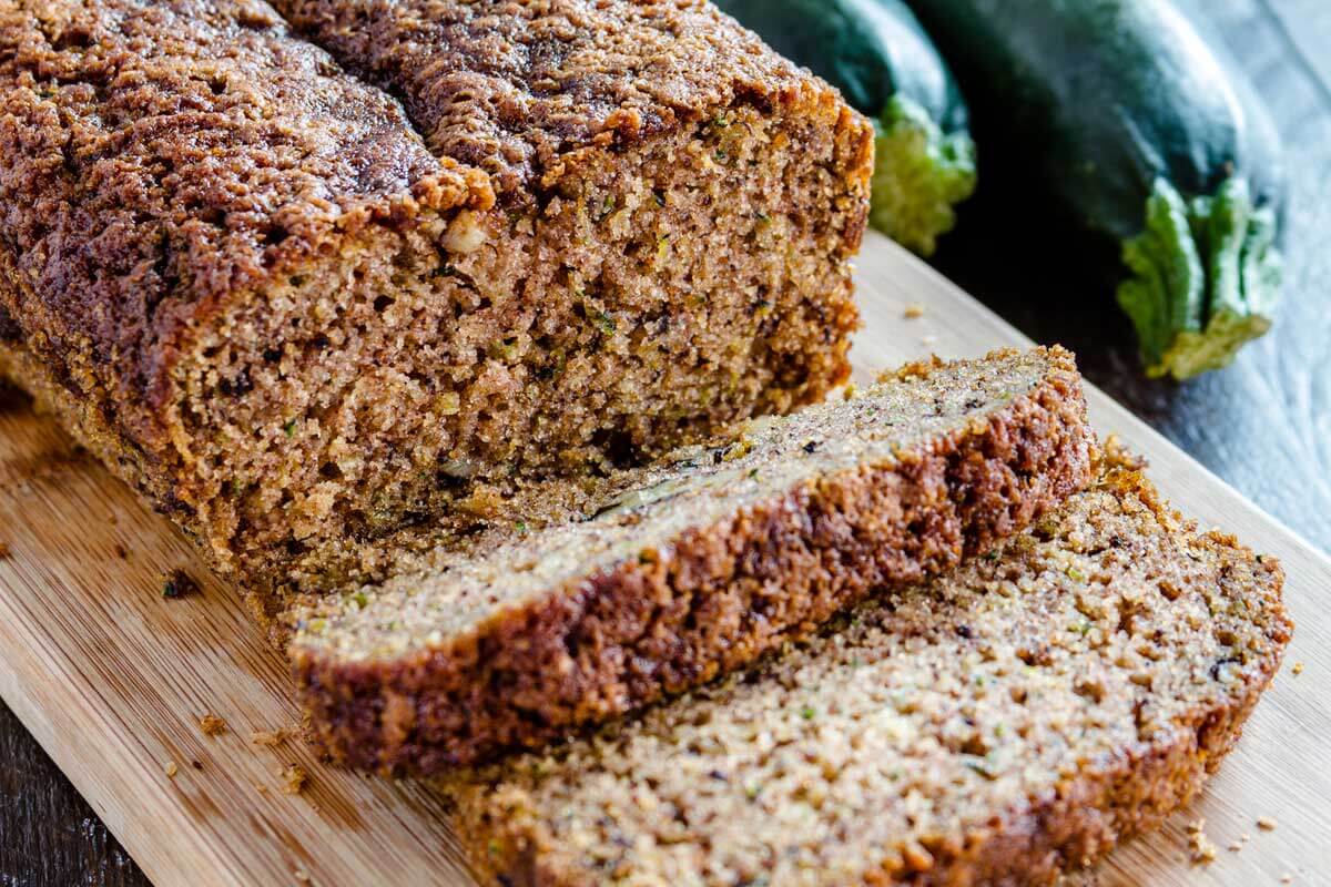 Coconut Flour Zucchini Bread (Gluten Free, Paleo, Vegetarian)