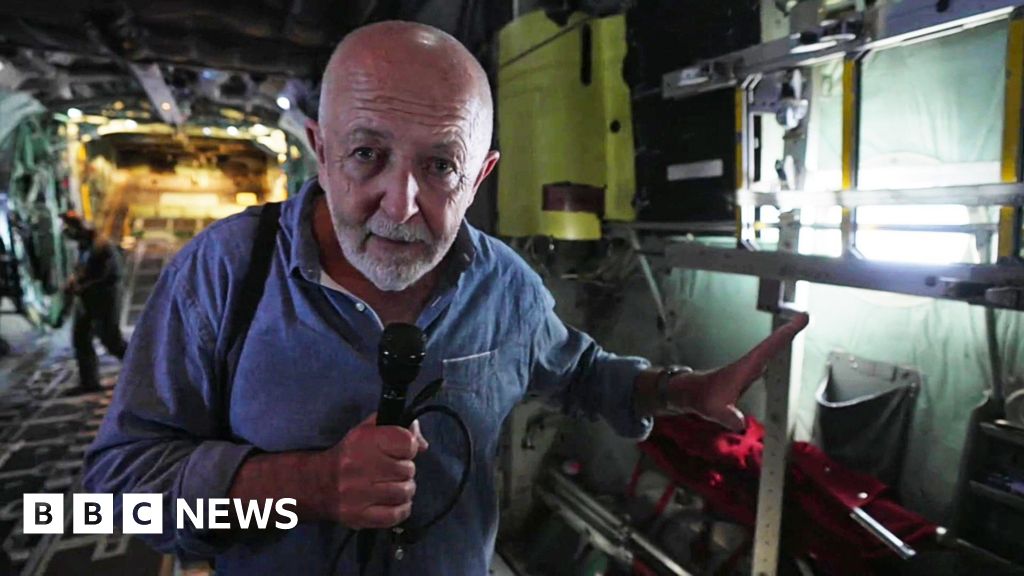 BBC’s Jeremy Bowen goes onboard a plane dropping aid