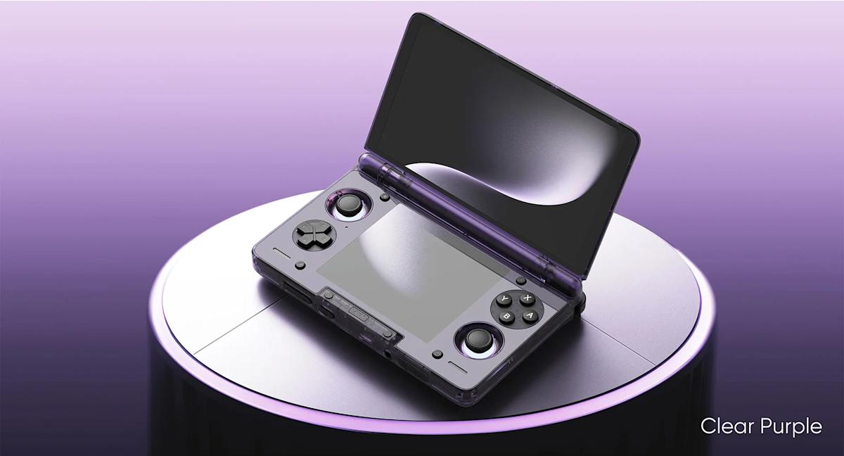 Ayn reveals a Nintendo DS-style handheld that comes in the classic Game Boy Color purple