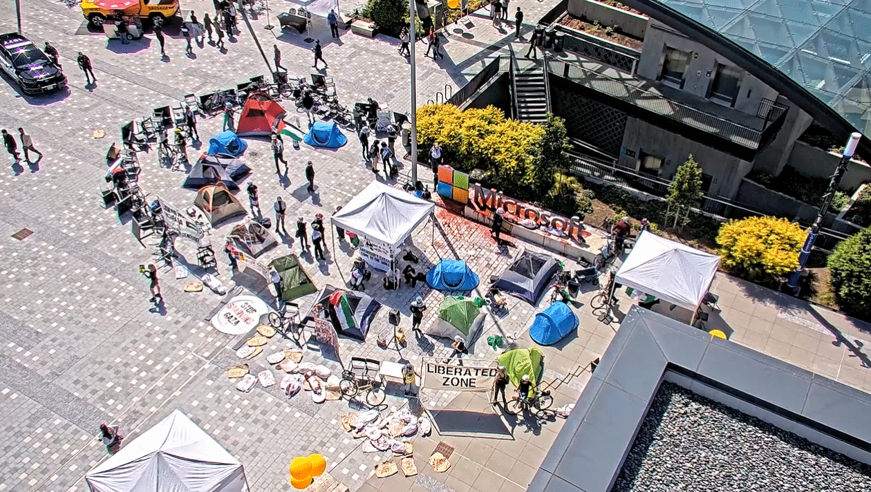 Microsoft calls protest a ‘destructive’ act by outsiders; group alleges police brutality in arrests – GeekWire