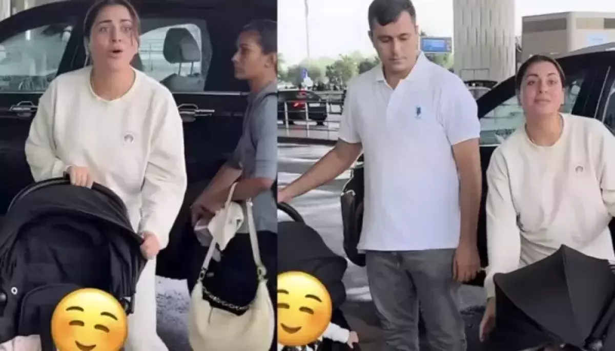 Shraddha Arya Requests Paps To Not Post Pics Of Her Twin Babies Who Were Papped At Airport