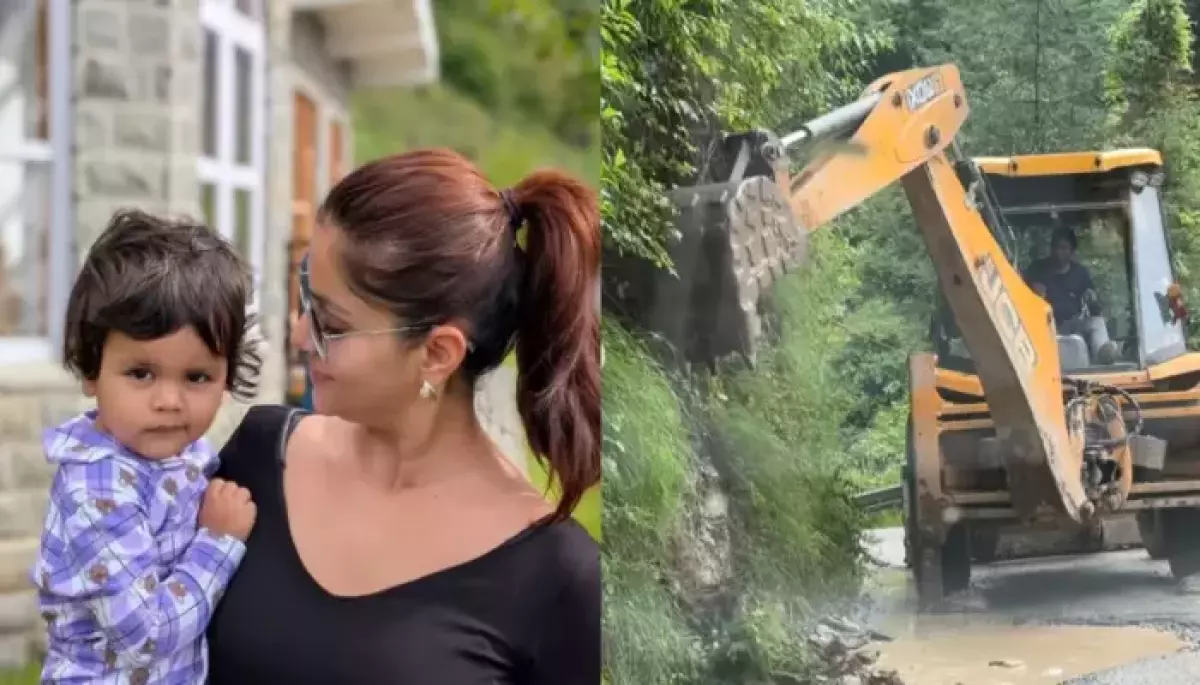Rubina Dilaik And Her Twins Stranded in Himachal Pradesh Amid Rains, Landslides, ‘Damage To Roads’