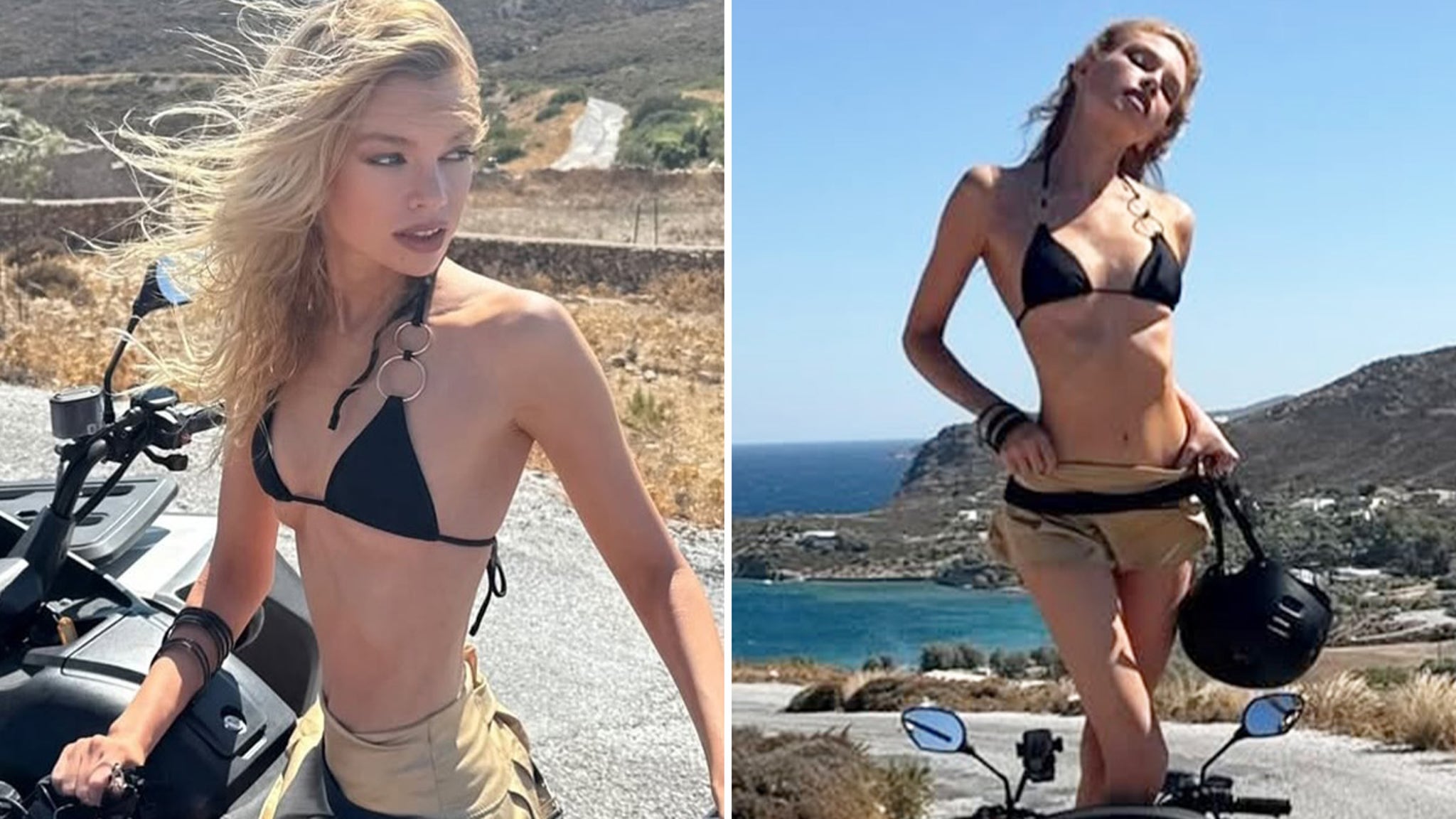 Catch Stella Maxwell Ridin’ Dirty In Tiny Black Bikini!