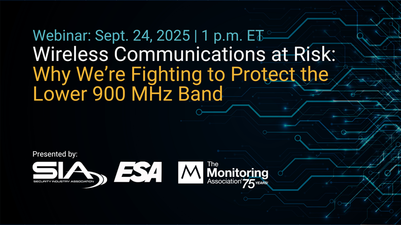 SIA, TMA, & ESA to Host Webinar on Protecting the Lower 900 MHz Band