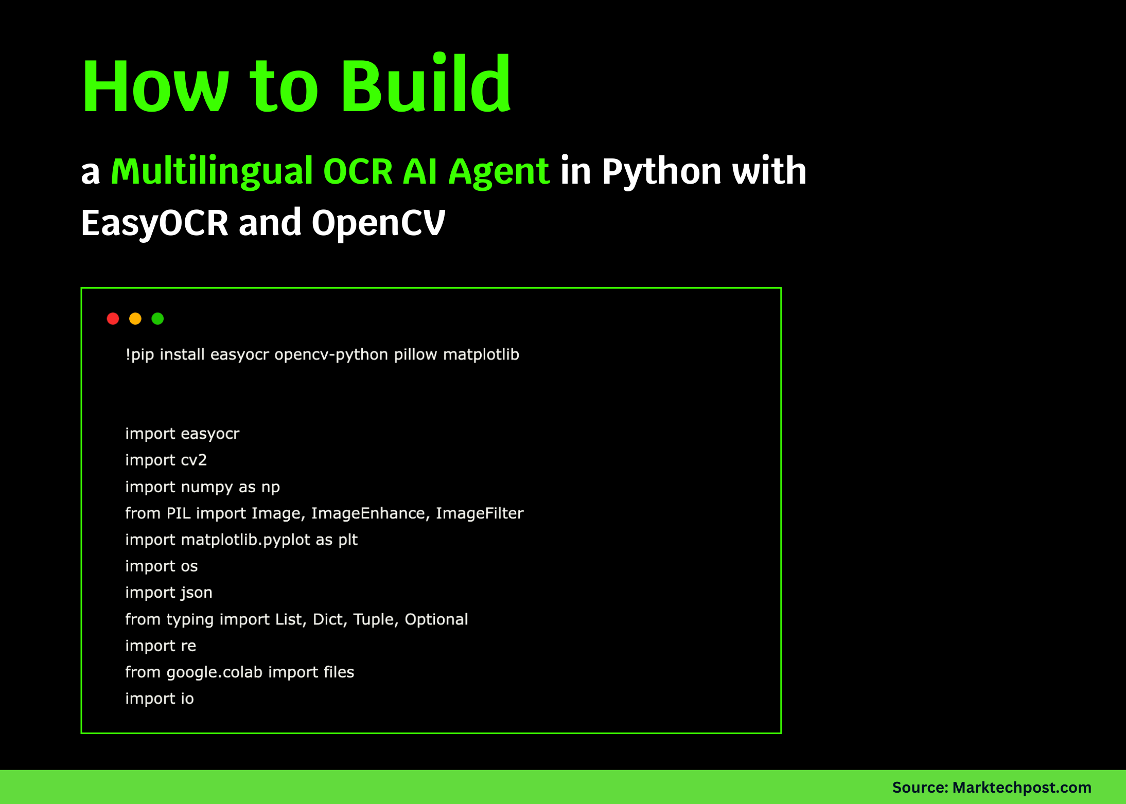 How to Build a Multilingual OCR AI Agent in Python with EasyOCR and OpenCV