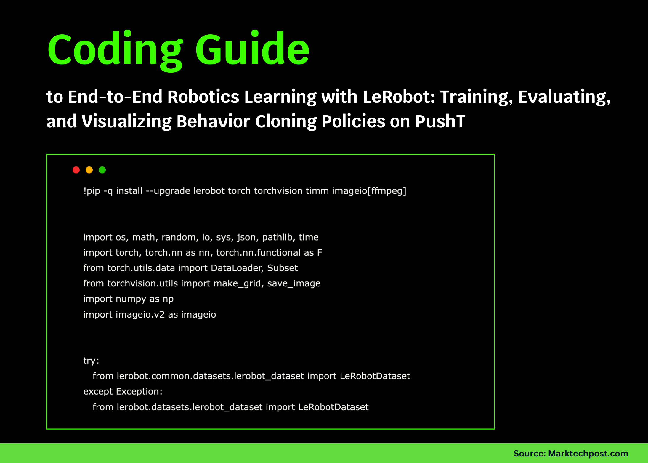 A Coding Guide to End-to-End Robotics Learning with LeRobot: Training, Evaluating, and Visualizing Behavior Cloning Policies on PushT