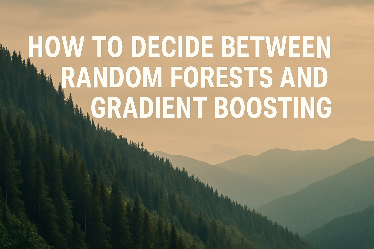 How to Decide Between Random Forests and Gradient Boosting