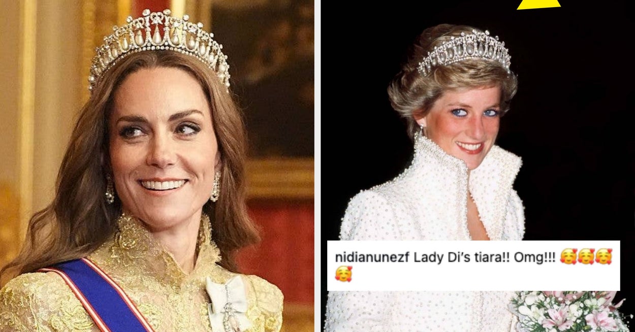 Kate Middleton Wore Princess Diana's Tiara And Queen Elizabeth II's Earrings, And The Internet Is Obsessed